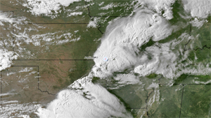 NOAA satellite shows storm system moments before spawning tornado in Joplin, Mo. 