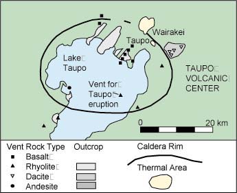Lake Taupo, New Zealand Supervolcano