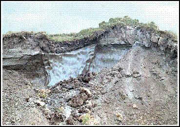 cross-section of permafrost