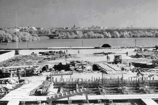 Early ground floor Pentagon construction