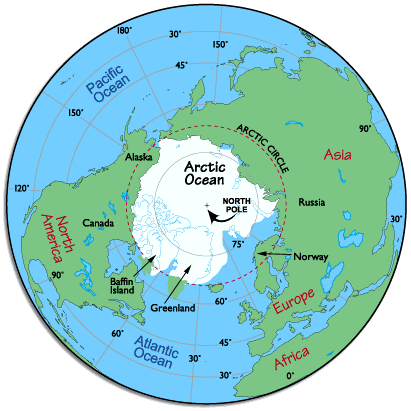 globe north pole