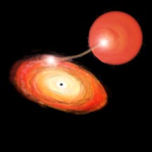 Artist's conception of a binary system