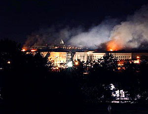 Aftermath from a terrorist attack of the Pentagon, September 11, 2001