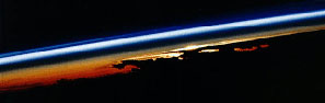 Image of dawn on Earth from space (NASA)