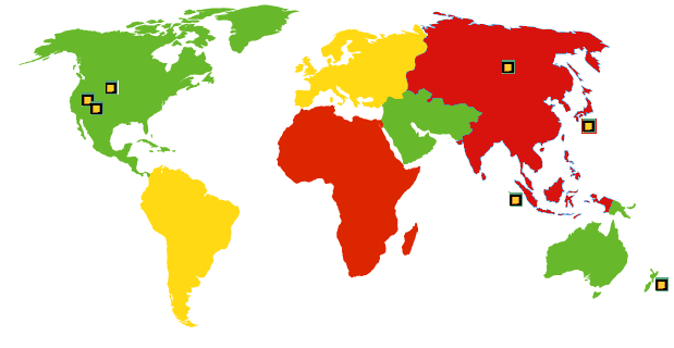 Supervolcanoes Around The World supervolcanoes map